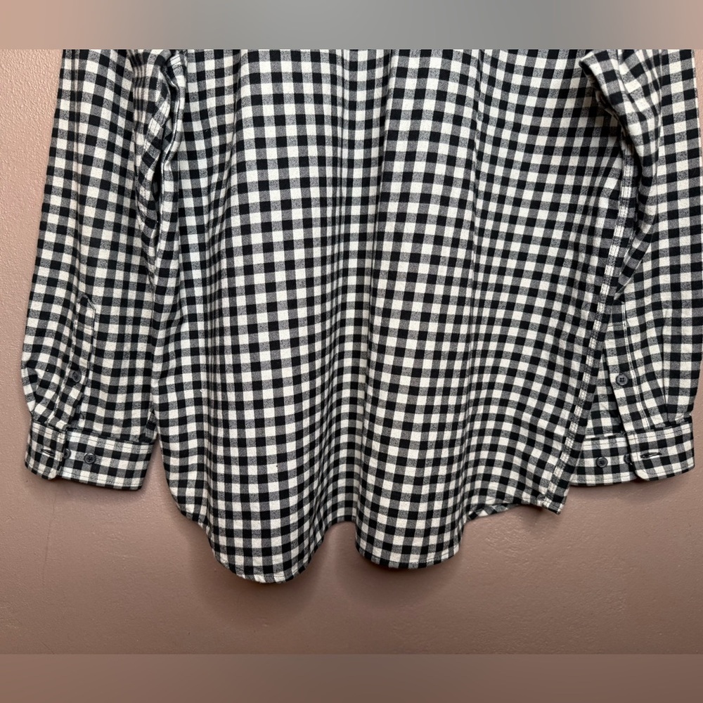 Carhartt Men's Loose Fit Plaid Flannel Long Sleeve Black & White Button Up XL - Picture 12 of 15